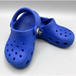 Crocs Toddler Sz 5C Classic Slip On Shoes Blue No Tying Laces Sandals Summer